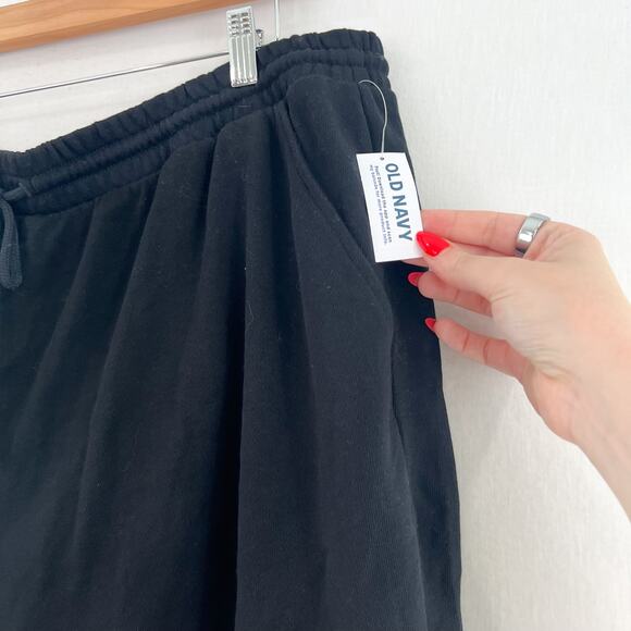 NEW Old Navy Black Terry Cloth Shorts 2X Casual Pull On Lounge Shorts 3" inseam - Picture 3 of 8